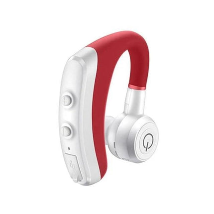 Circe K5 Bluetooth Earphone With Ear Hook For Commuting single-side red earbud with buttons and mic for calls