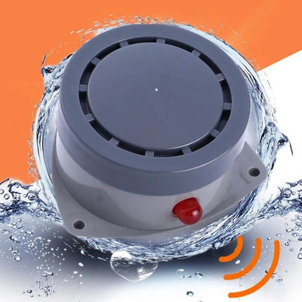 Portable Sound and Light Alarm for Water Leak Detection - compact ABS water leak detector with loud alarm and light, 7.2×7.2 cm, ideal for kitchen or bathroom