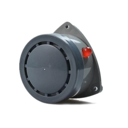 Portable Sound and Light Alarm for Water Leak Detection - compact gray ABS leak detector with red indicator light, 7.2 x 7.2 cm, portable