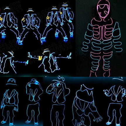 ISHOWTIENDA LED Glow Ball Mask With Flexible Wire For Parties