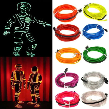 ISHOWTIENDA LED Glow Ball Mask With Flexible Wire For Parties