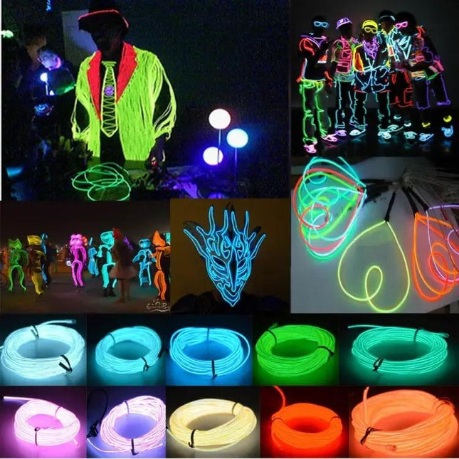 ISHOWTIENDA LED Glow Ball Mask With Flexible Wire For Parties | Syndmart