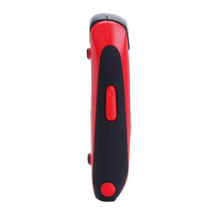 G120 Wall Detector for Scanning Hidden Metals and Wires in Walls - red handheld detector side view, ergonomic grip for safe DIY wall scanning