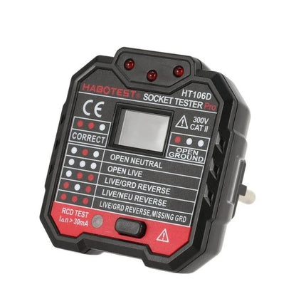 Practical Socket Voltage Tester for Home Electrical Safety - compact HT1060 socket tester for checking 48V–250V outlets and identifying open live/neutral/ground faults