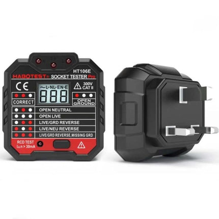 Practical Socket Voltage Tester for Home Electrical Safety — compact plug-in tester with LED display for 48V–250V outlet checks