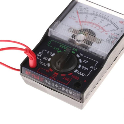 Portable Handheld Digital Multimeter for Home Use slim analog design with red probes compact for testing voltage current resistance