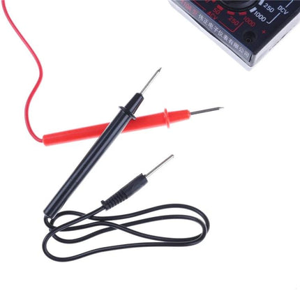 Portable Handheld Digital Multimeter for Home Use showing red and black test probes and cord for basic voltage and resistance checks