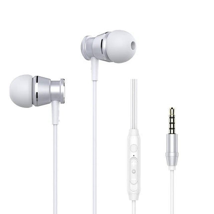 Langsdom Wired In Ear Earphones For Commuting And Calls white wired in-ear with mic remote 3.5mm jack secure fit 100%