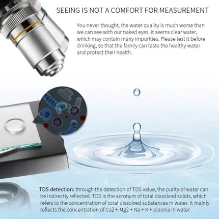 Portable Digital TDS Meter for Drinking Water Quality Testing measuring tap water purity and filter performance