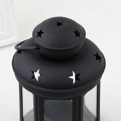 Starry Night Iron Candle Holder - Portable Metal Decor for Home & Events