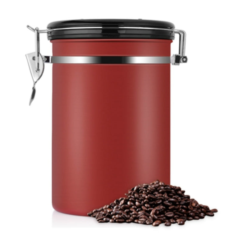 Coffee Container Stainless Steel Tea Storage Chests Black Kitchen Sotrage Canister Coffee Tea Caddies Teaware