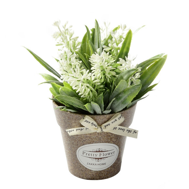 Artificial Potted Chrysanthemum Flowers for Rustic Farmhouse and Garden Decor