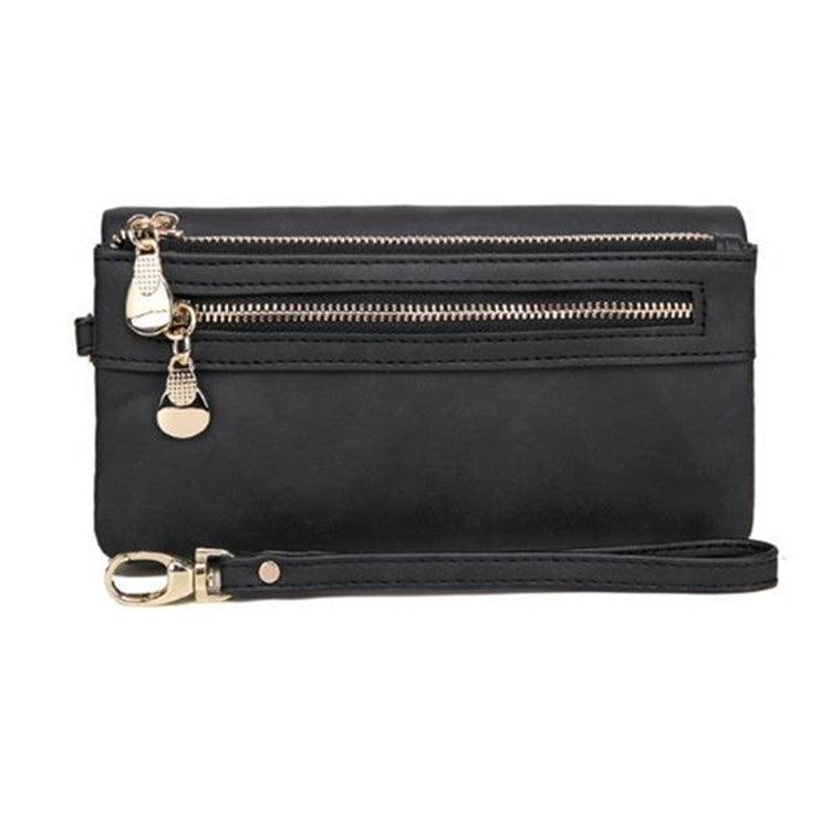 Stylish Women's High-Capacity Double-Zipper Clutch Wallet