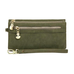 Stylish Women's High-Capacity Double-Zipper Clutch Wallet