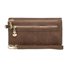 Stylish Women's High-Capacity Double-Zipper Clutch Wallet