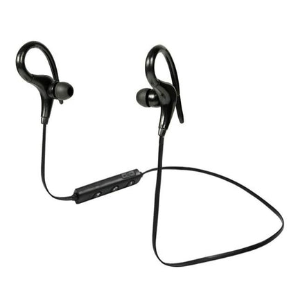 AiWei Wireless Earphones With Ear Hook For Workouts black Bluetooth earphones with secure ear hooks and inline controls