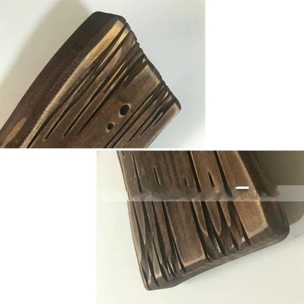 Vintage Wall Lamp for Cozy Home Cafe Lighting - rustic carved wooden wall plate detail for warm ambient lighting