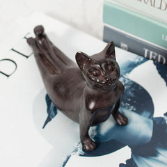 Serene Yoga Cat Decorative Figurine for Home and Gifts