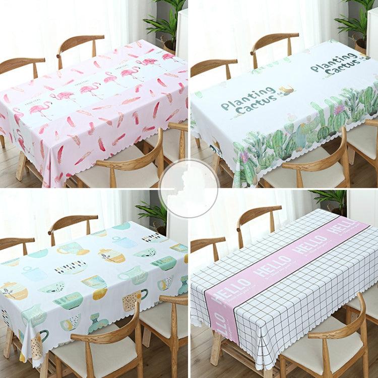 Elegant Waterproof PVC Table Cover for Dining and Coffee Tables - Oil-Resistant and Heat-Guarding