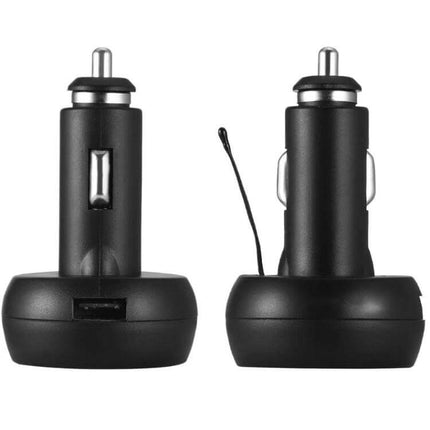 Car USB Charger With Voltage Display For Real Time Monitoring - black dual-view USB car charger with voltage and temperature monitor