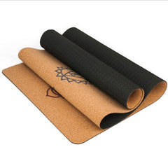 Eco-Friendly Cork TPE Yoga Mat - Non-Slip Fitness & Pilates Mat (183x68cm)