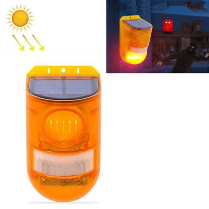 Solar Powered Motion Sensor Alarm Light for Farm Security orange solar alarm light with motion sensor and night activation