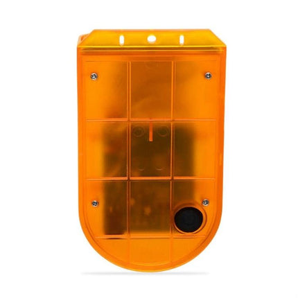 Solar Powered Motion Sensor Alarm Light for Farm Security mounted amber outdoor alarm with solar panel and motion sensor