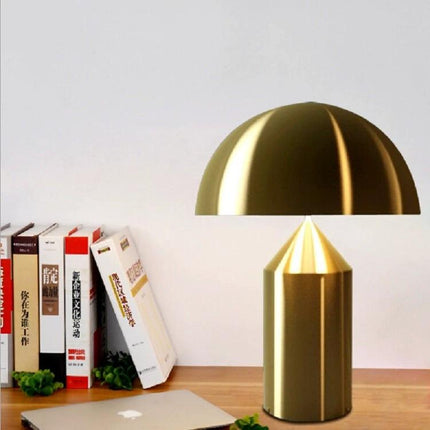 Metal Mushroom Table Lamp for Bedroom and Study Lighting on bedside table providing soft reading and desk task illumination