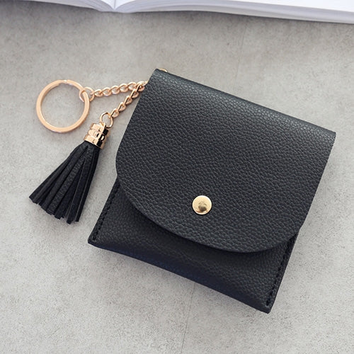 Fashion Women Wallet Short Leather Mini Casual ID Card Holders Bags Ladies Coin Clutch Tassel Bag