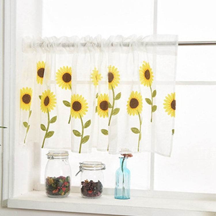 Simple Daisy Half Curtain Balcony Bedroom Curtain Light Curtain, Balcony Bedroom Curtain - Syndmart