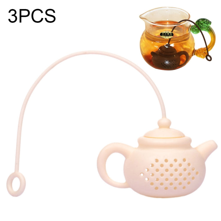 3 PCS Creative Silicone Tea Bag Tea Pot Shape Tea Filter Safely Cleaning Infuser