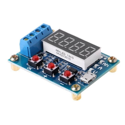 Handheld Battery Capacity Tester for Rechargeable Cells digital portable tester module with LED display and push buttons for checking battery health