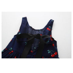 Cherry Bliss Sleeveless Summer Dress for Girls