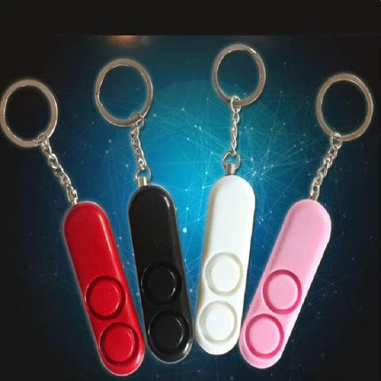 Compact Personal Security Alarm Keychain for Everyday Safety - colorful compact alarm keychains (red, black, white, pink) for personal safety