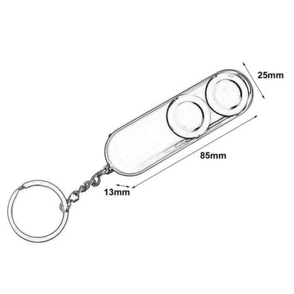 Compact Personal Security Alarm Keychain for Everyday Safety - compact keychain alarm 85mm x25mm with ring for walking students elderly
