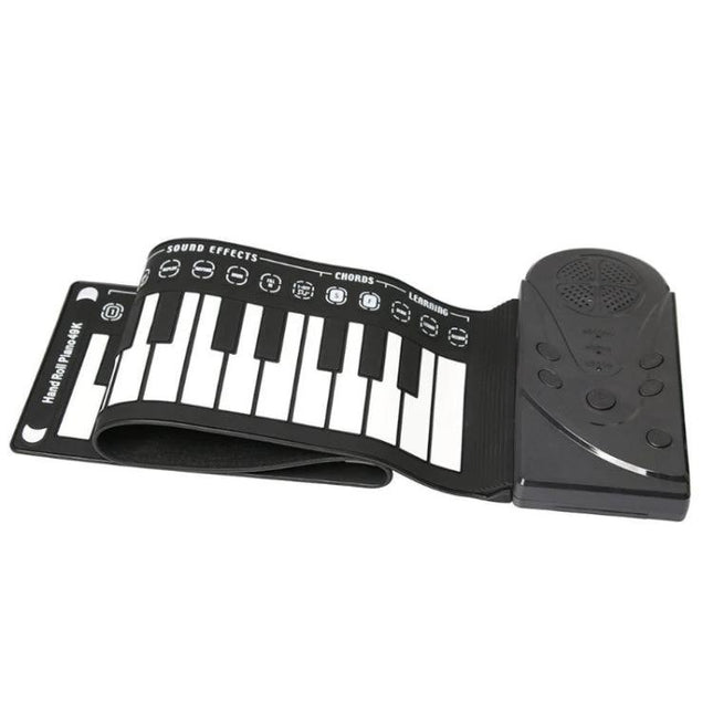 Compact Rollable Piano for Children's Daily Music Practice - 49-key portable roll-up keyboard for kids, easy storage and travel practice