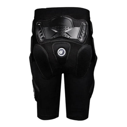 Breathable Off-Road Motorcycle Armor Pants for Everyday Riding in black with PE resin hip and back protection, ventilated design for commuting and trail use