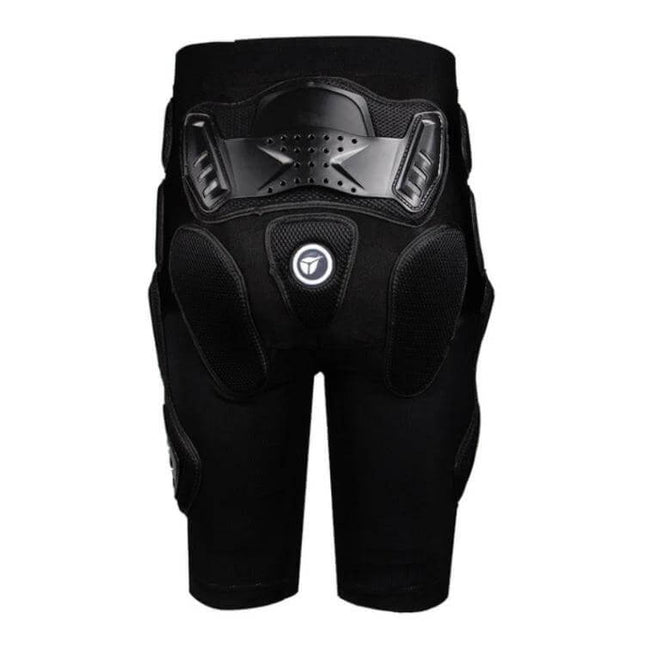 Breathable Off-Road Motorcycle Armor Pants for Everyday Riding in black with PE resin hip and back protection, ventilated design for commuting and trail use