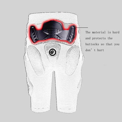 Breathable Off-Road Motorcycle Armor Pants for Everyday Riding - rear view showing hard hip and buttock protection with breathable panels