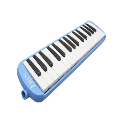 Alt Tag: IRIN Melodica for Children's Music Lessons at Home compact 32-key blue melodica for kids practicing scales