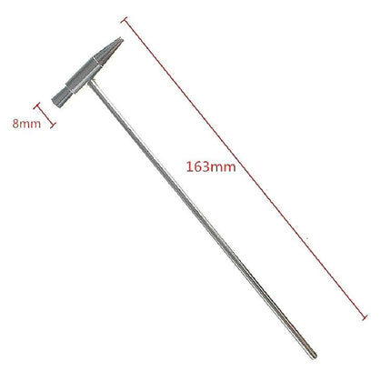 Mini Tuning Hammer for Everyday Instrument Maintenance at Home - slim 163mm metal tuning hammer with 8mm head for piano and kalimba adjustments