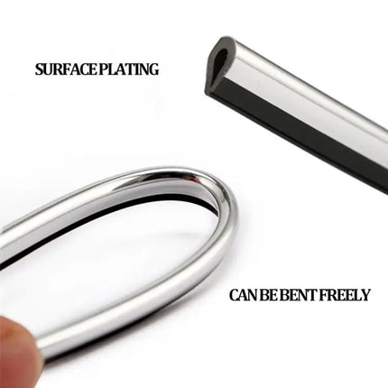 Car Interior Moulding Clips U Shaped Bright Strip Silver | Syndmart
