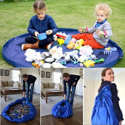 Portable Kids Toy Storage Bag Doubles as Outdoor Play Mat, 150cm | Syndmart