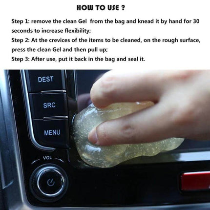 Car Cleaning Gel Sticker for Vehicle Interior Dust Removal used to lift dust from car dashboard buttons and air vent crevices