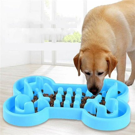 Silicone Slow-Feeder Bowl for Dogs at Daily Mealtime with raised patterns and durable flexible silicone to slow a fast-eating dog during meals