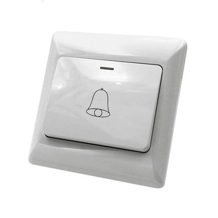 Concealed Wired Doorbell Button for Home Entryways and Interiors installed flush white bell switch for discreet home entryway notification