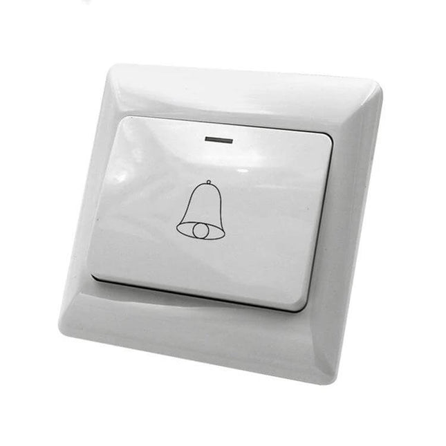 Concealed Wired Doorbell Button for Home Entryways and Interiors installed flush white bell switch for discreet home entryway notification