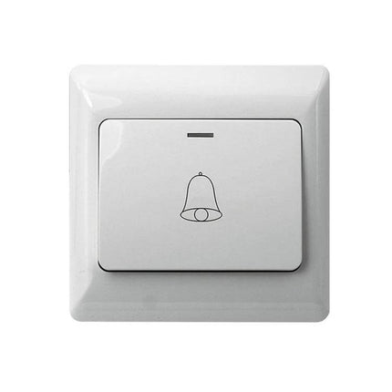 Concealed Wired Doorbell Button for Home Entryways and Interiors - discreet white wired doorbell switch for interior entryways