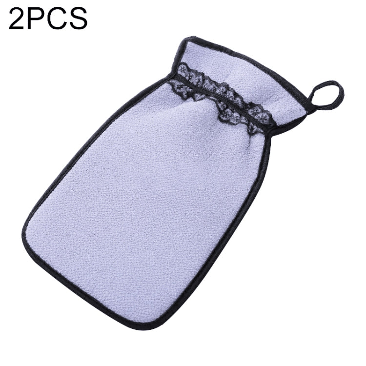 2 PCS Shower Bath Gloves Exfoliating Wash Skin Spa Massage Bathroom Cleaning Tools