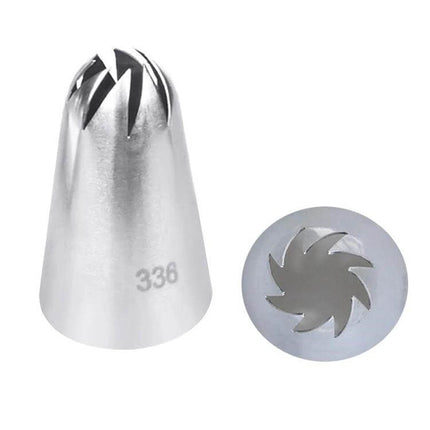 Petal Piping Nozzle Set 5 Piece Stainless Steel Cake Decorating - stainless steel petal tip #336 for roses, daisies and floral cake decorations